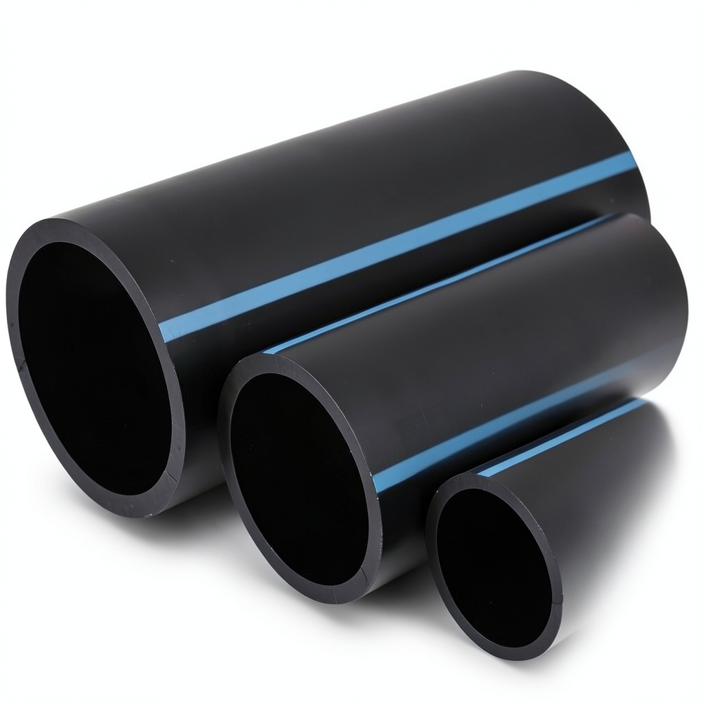 مواسير HDPE الوطني لشبكات المياه ضغط 16 بار قطر 355 مم سمك 21.1 مم لون أسود