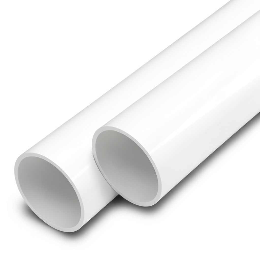 مواسير UPVC ضغط اسمي 15 بار مقاس 2 إنش سمك 3.9 مم لون أبيض
