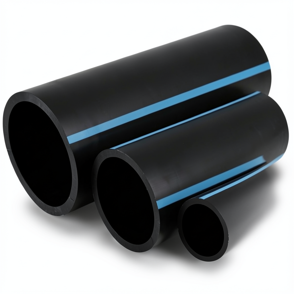 أنابيب HDPE الوطني لشبكات المياه ضغط 16 بار قطر خارجي 400 مم سمك 23.7 مم لون اسود