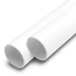 مواسير UPVC ضغط اسمي 15 بار مقاس 1/2 2 إنش سمك 4.8 مم لون أبيض