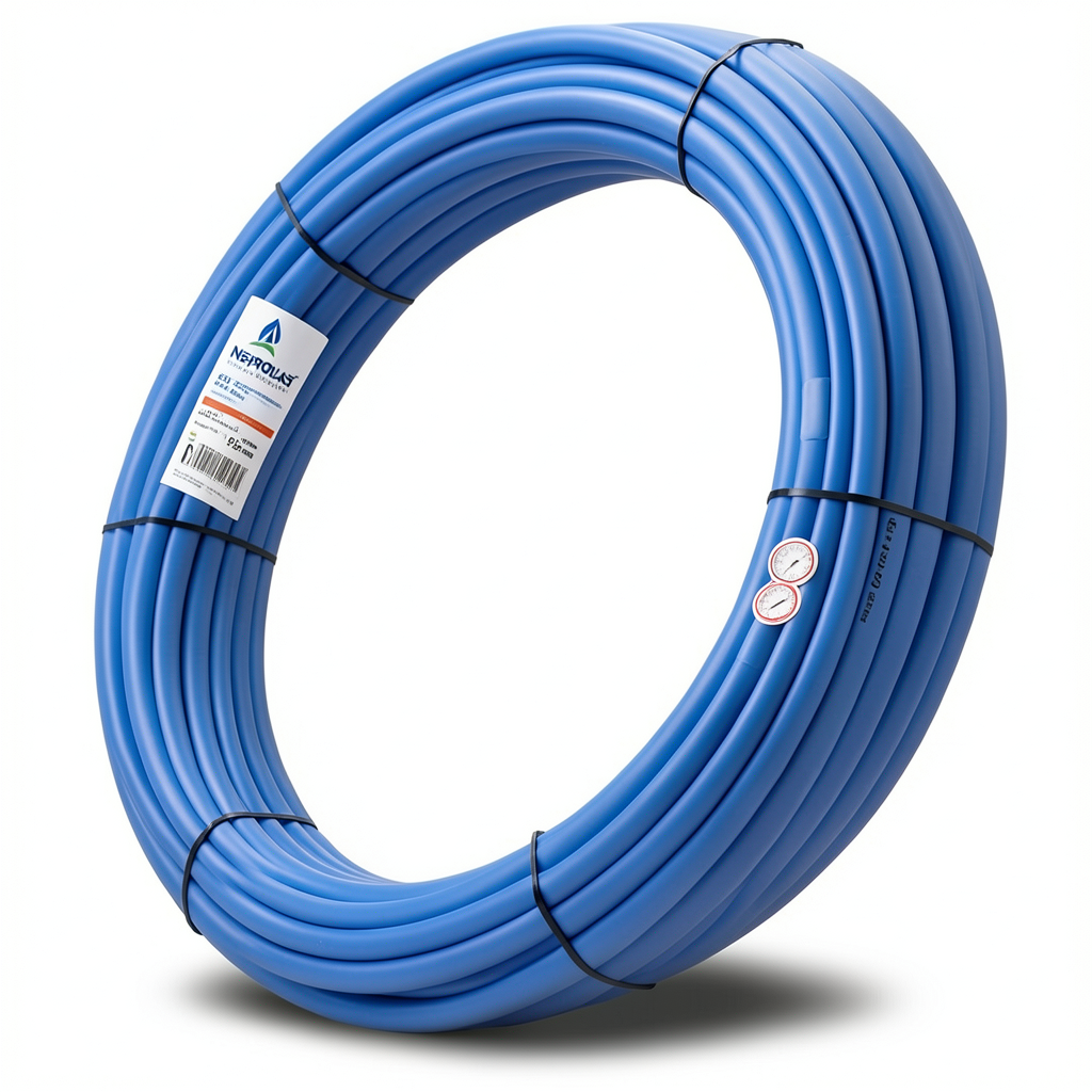 أنابيب HDPE نيبروبلاست PE 100 ضغط 20 بار قطر خارجي 63 مم سمك 7.1 مم لون أزرق | نيبروبلاست