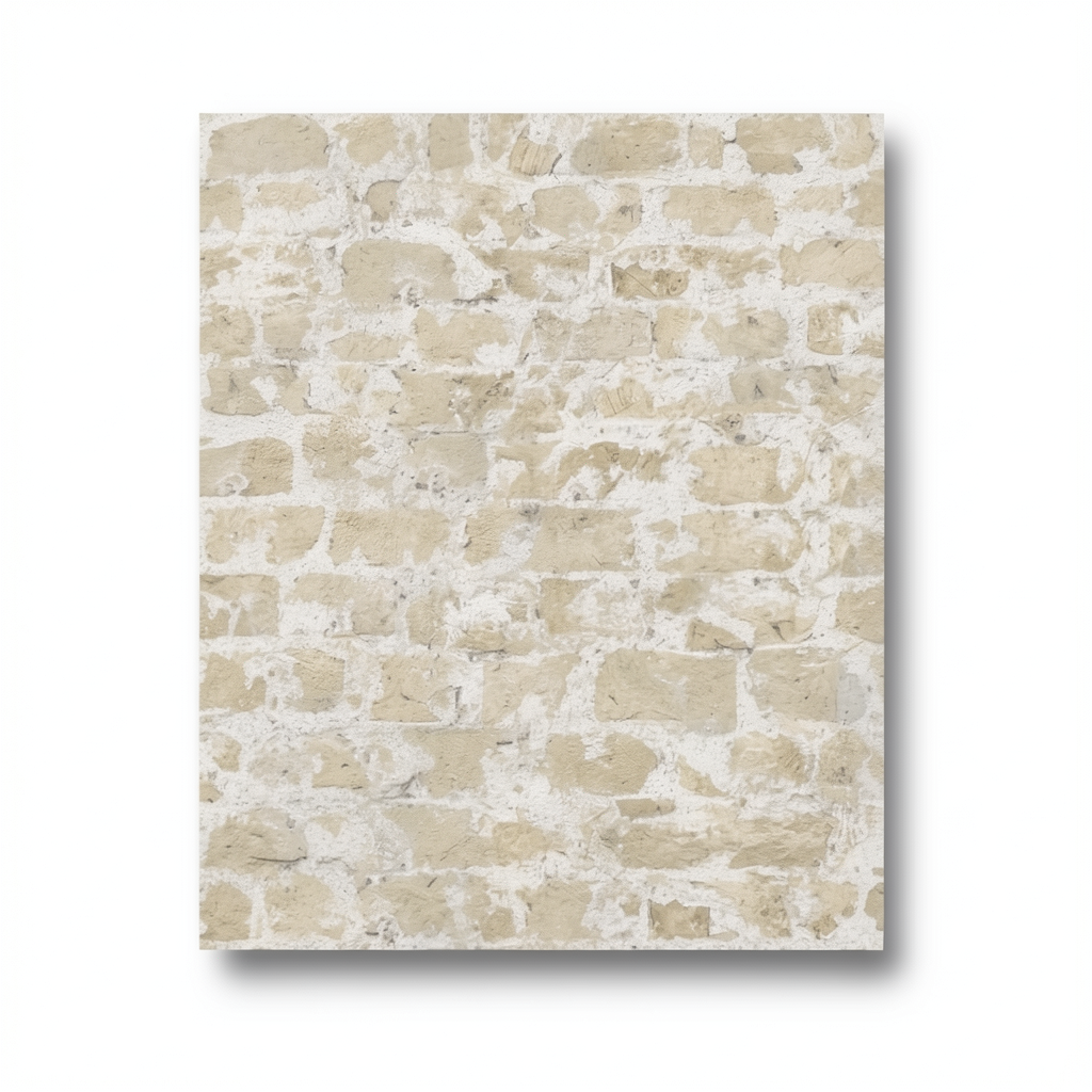 Stone Wall Decoration 10m x 0.53m Beige Color, Model 446272