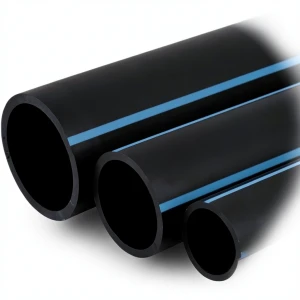 أنابيب HDPE لشبكات المياه ضغط 16 بار قطر خارجي 75 مم سمك 5.6 مم لون أسود