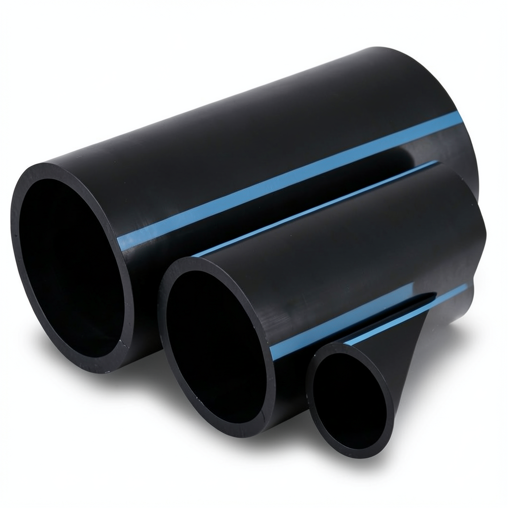 مواسير HDPE الوطني لشبكات المياه ضغط 20 بار قطر خارجي 40 مم سمك 3.7 مم لون أسود