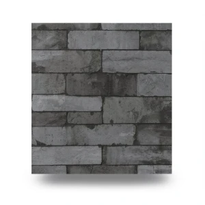 Stone Wall Decoration 10m x 0.53m Dark Gray Model 446340