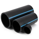 أنابيب HDPE الوطني ضغط 20 بار قطر خارجي 50 مم سمك 4.6 مم لون أسود