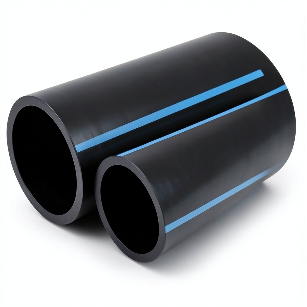 أنابيب HDPE الوطني لشبكات المياه ضغط 20 بار قطر خارجي 90 مم سمك 8.2 مم لون اسود