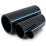 أنابيب HDPE الوطني لشبكات المياه ضغط 20 بار قطر خارجي 90 مم سمك 8.2 مم لون اسود