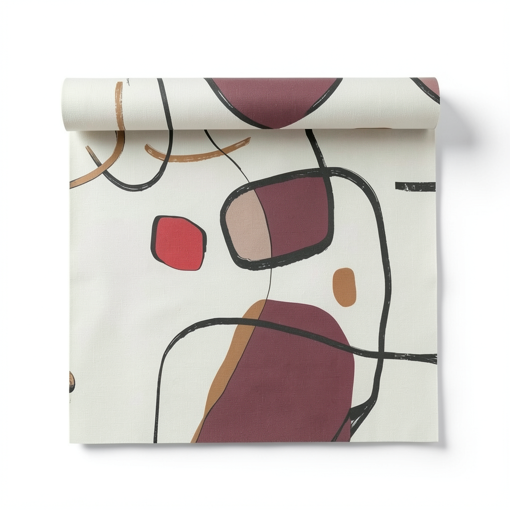 Italian Wallpaper Modern Design 10m x 0.53m Light Beige, Model 73201