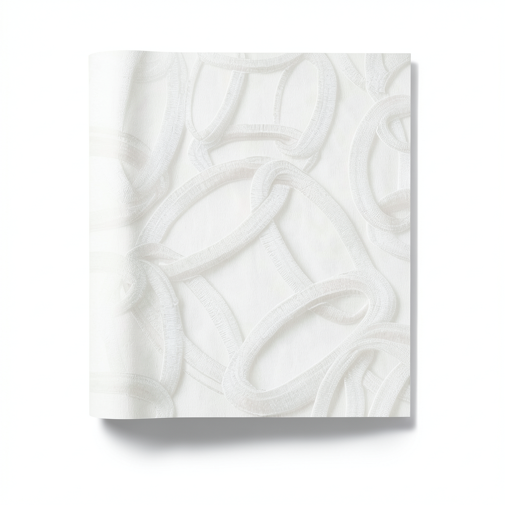 Italian Wallpaper Patterned Design Off White, Size 10m x 0.70m