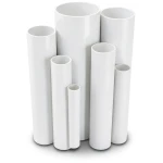 مواسير UPVC جدول 80 مقاس 3 إنش سمك 7.6 مم لون أبيض