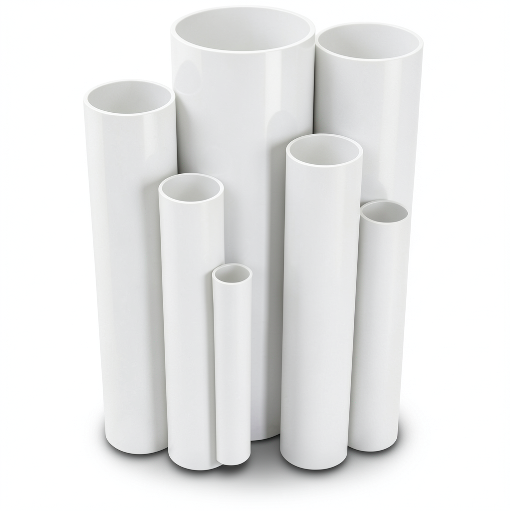 مواسير UPVC جدول 80 مقاس 3 إنش سمك 7.6 مم لون أبيض