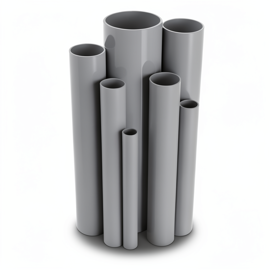 مواسير UPVC جدول 40 مقاس 6 إنش سمك 7.1 مم لون رمادي