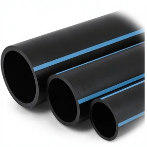 أنابيب HDPE لشبكات المياه ضغط 16 بار قطر خارجي 32 مم سمك 2.4 مم لون أسود