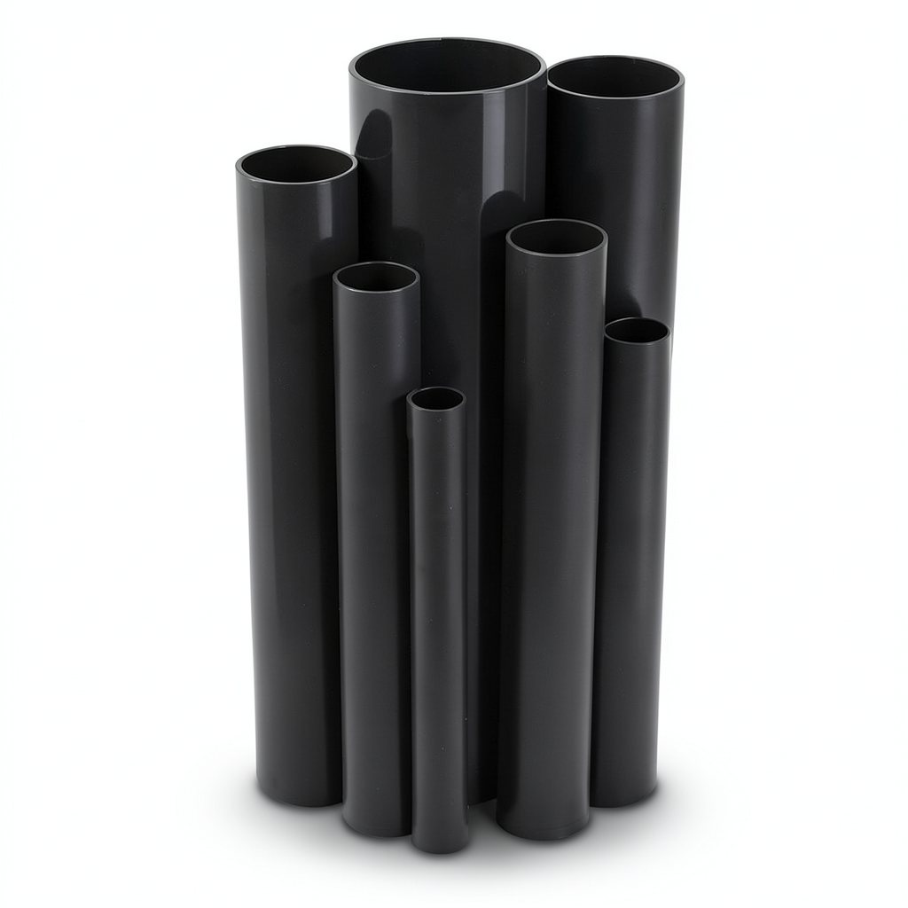 مواسير UPVC جدول 40 مقاس 6 إنش سمك 7.1 مم لون اسود