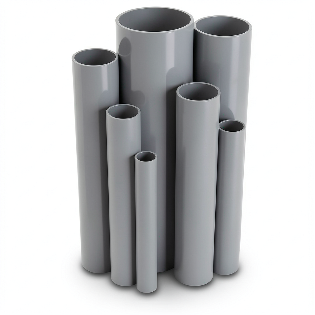 مواسير UPVC جدول 80 مقاس 3 إنش سمك 7.6 مم لون رمادي