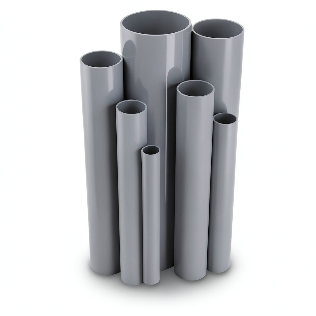 UPVC Pipes Schedule 80 Size 4 inch Thickness 8.6 mm Gray