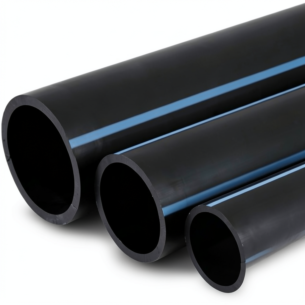 مواسير HDPE الوطني لشبكات المياه ضغط 16 بار قطر خارجي 63 مم سمك 4.7 مم لون اسود