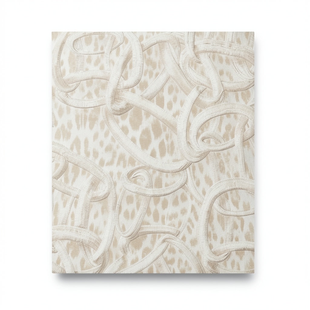 Italian Wallpaper Patterned Design Beige Color, Size 10mx0.70m, Model RC18023