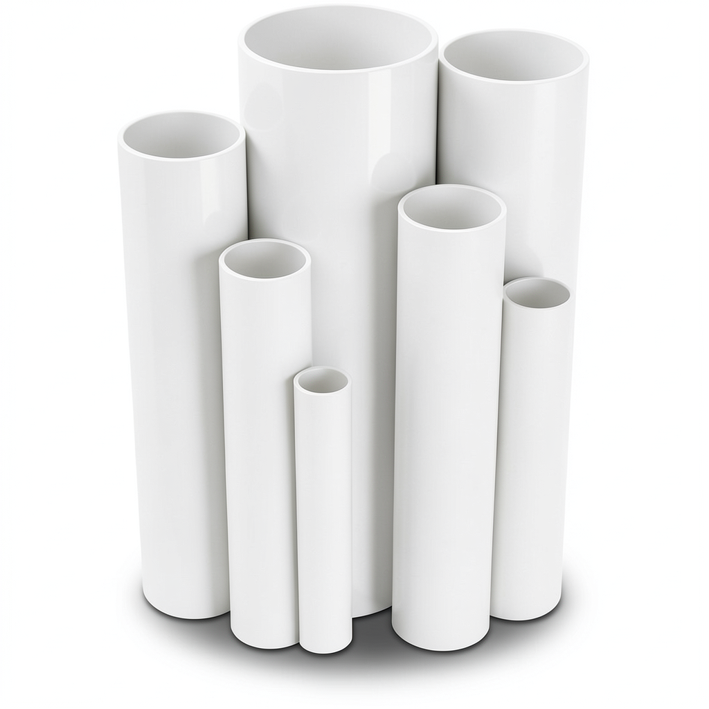 مواسير UPVC جدول 80 مقاس 6 إنش سمك 11 مم لون أبيض