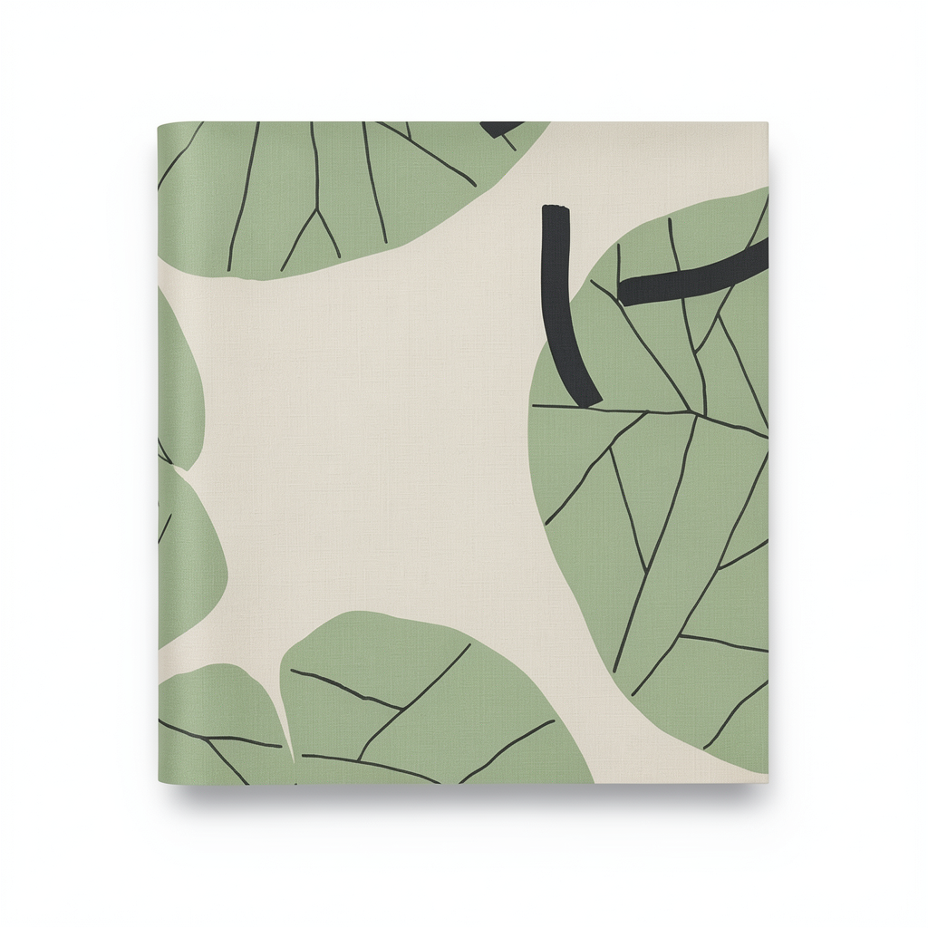 Italian Wallpaper Modern Design 10m x 0.53m Green with Beige, Model 73216