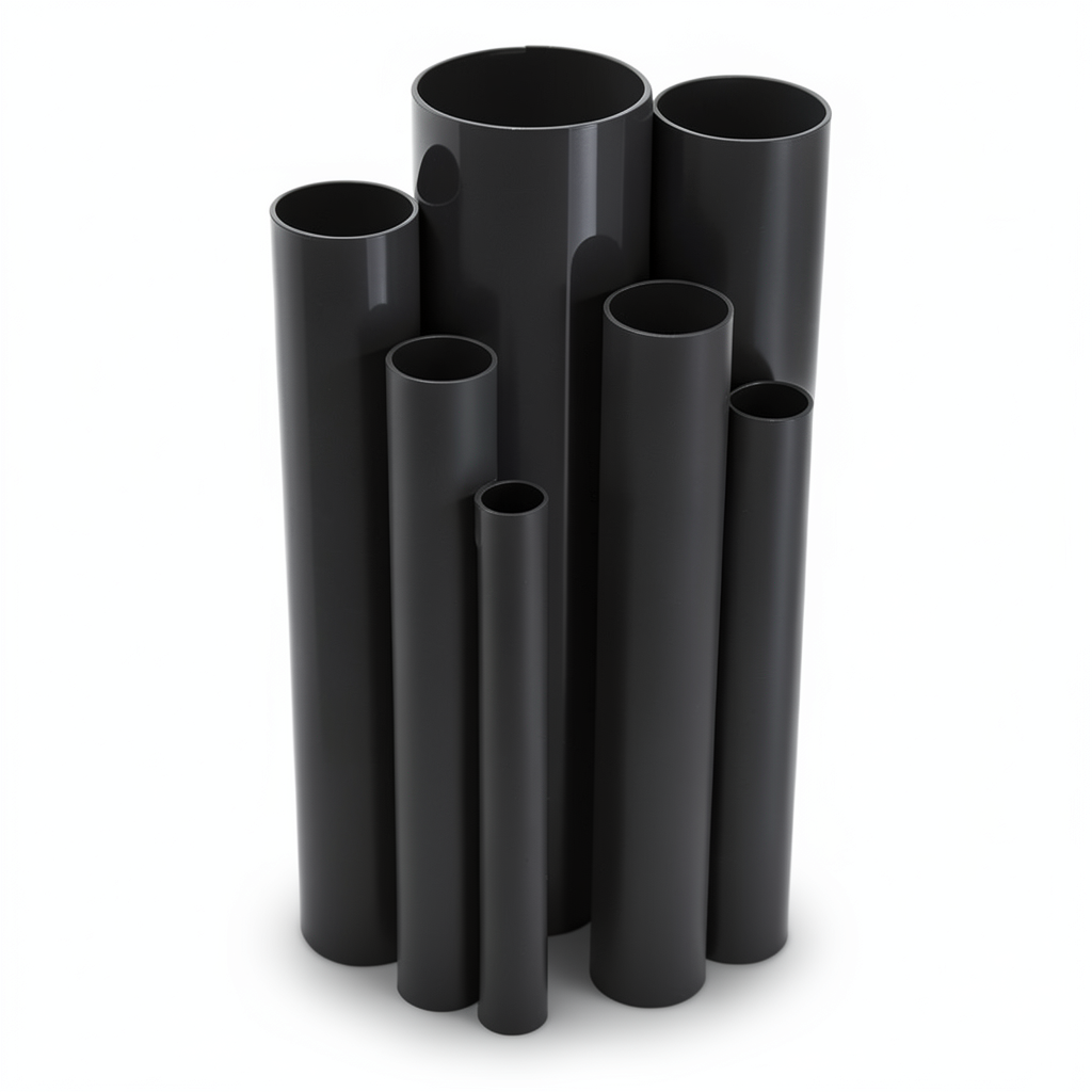 مواسير UPVC جدول 80 مقاس 6 إنش سمك 11 مم لون أسود