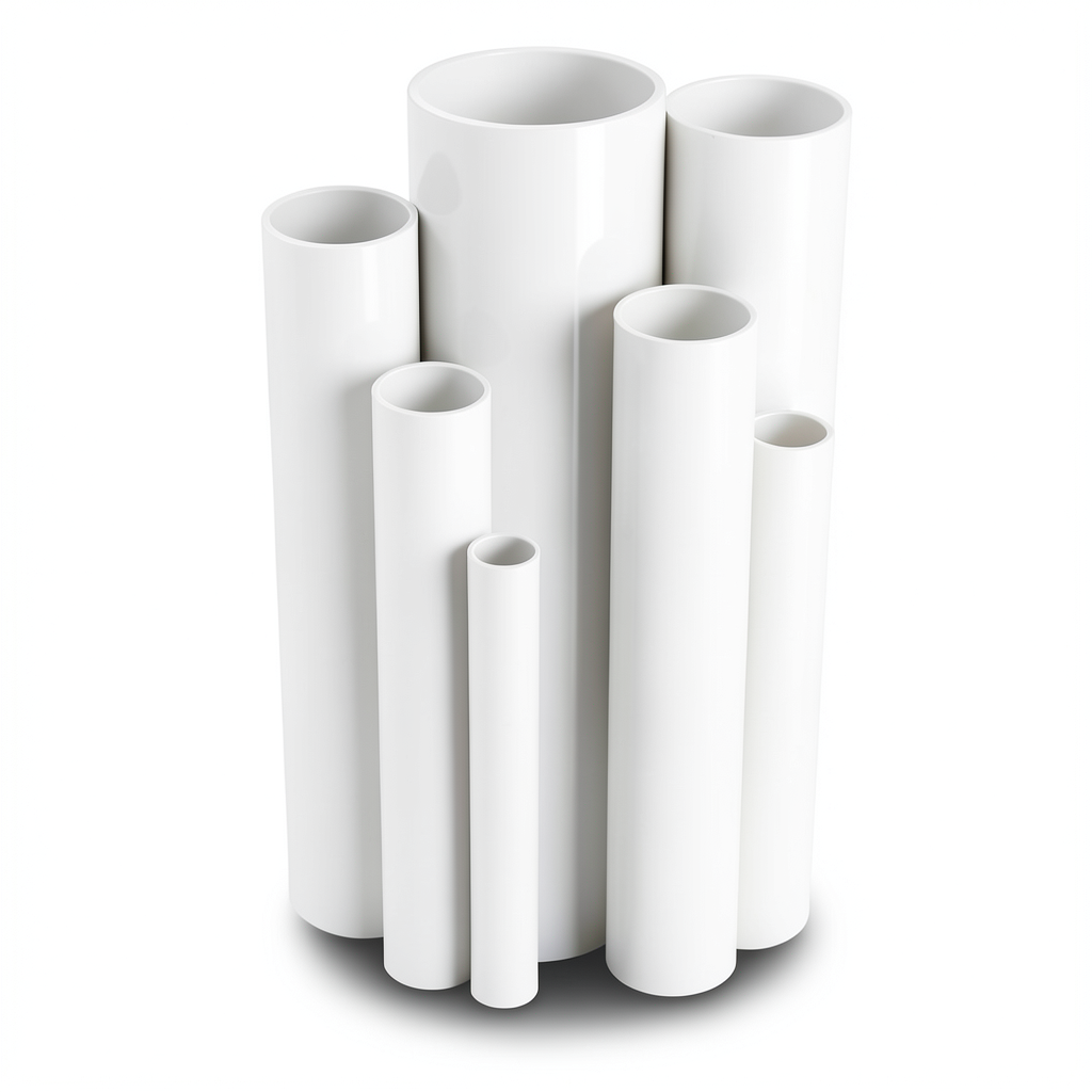 UPVC Pipes Schedule 40 Size 8 inch Thickness 8.2 mm White