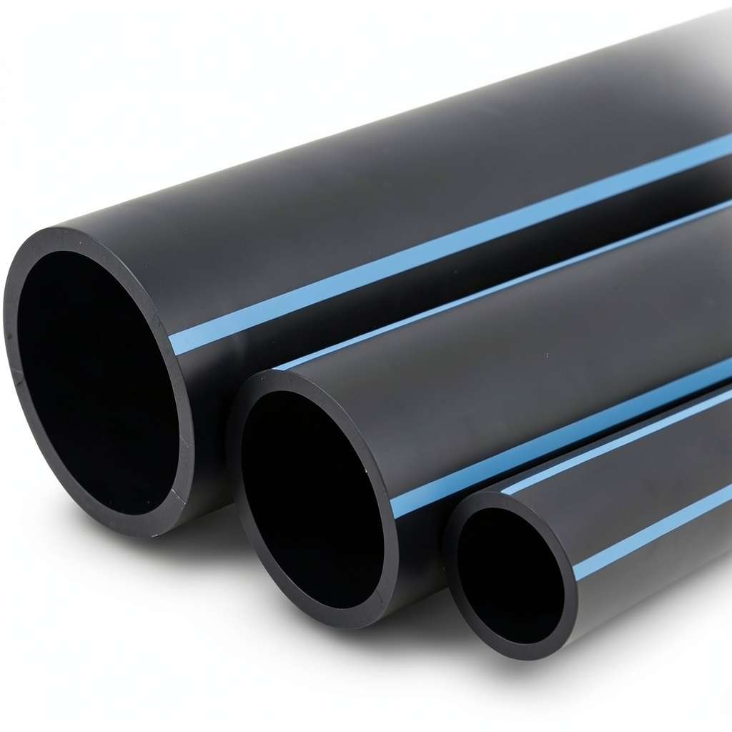 مواسير HDPE الوطني لشبكات المياه ضغط 20 بار قطر خارجي 40 مم سمك 3.7 مم لون أسود