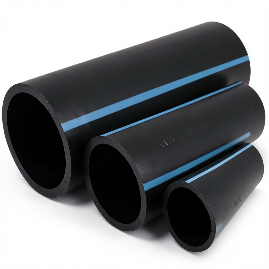 أنابيب HDPE الوطني ضغط 20 بار قطر خارجي 50 مم سمك 4.6 مم لون أسود