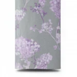 German floral wallpaper, size 10 m x 0.53 m, gray with purple color, model 449235 