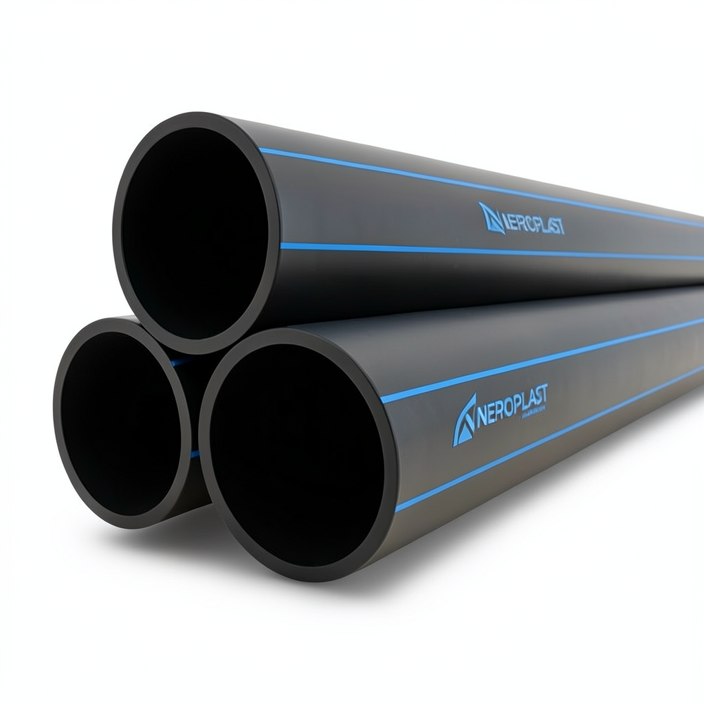 مواسير HDPE نيبروبلاست PE 80 ضغط 16 بار قطر 315 مم سمك 35.2 مم لون أسود | نيبروبلاست