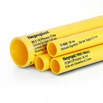 أنابيب HDPE  نيبروبلاست PE 100 ضغط 10 بار قطر خارجي 140 مم سمك 8.3 مم لون أصفر 