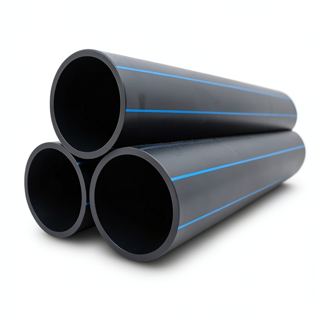 مواسير HDPE بولي إيثيلين عالي الكثافة PE 80 ضغط 16 بار قطر خارجي 450 مم سمك 50.3 مم لون أسود | نيبروبلاست
