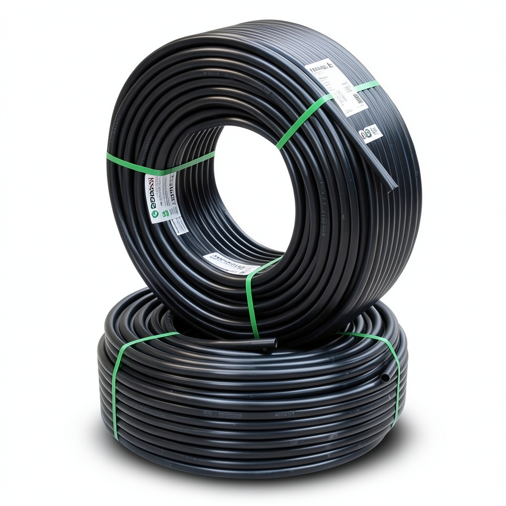 أنابيب HDPE PE 80 ضغط 16 بار قطر خارجي 90 مم سمك 10.1 مم لون اسود | نيبروبلاست