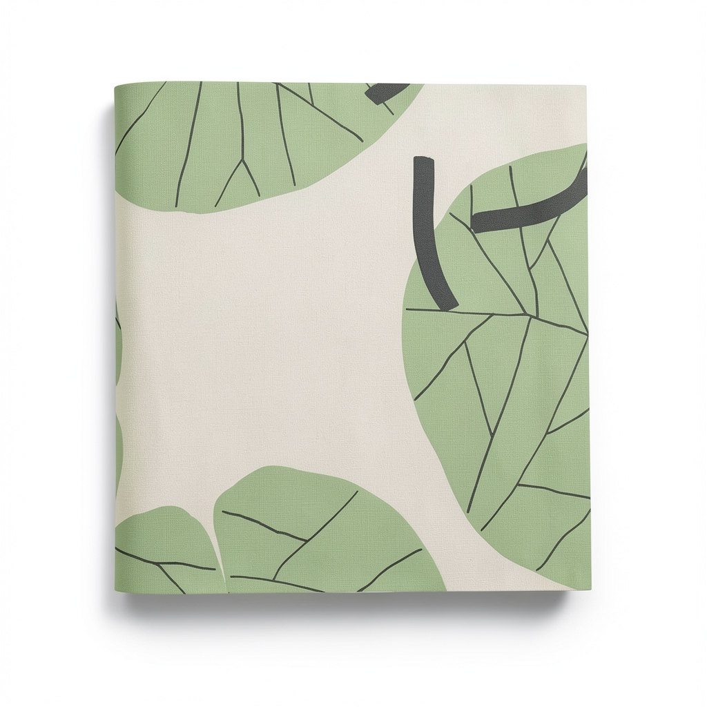 Italian Wallpaper Modern Design 10m x 0.53m Green with Beige, Model 73216
