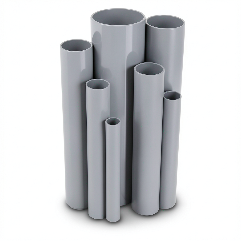 مواسير UPVC جدول 40 مقاس 3 إنش سمك 5.5 مم لون رمادي