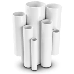 مواسير UPVC جدول 40 مقاس 4 إنش سمك 6 مم لون أبيض