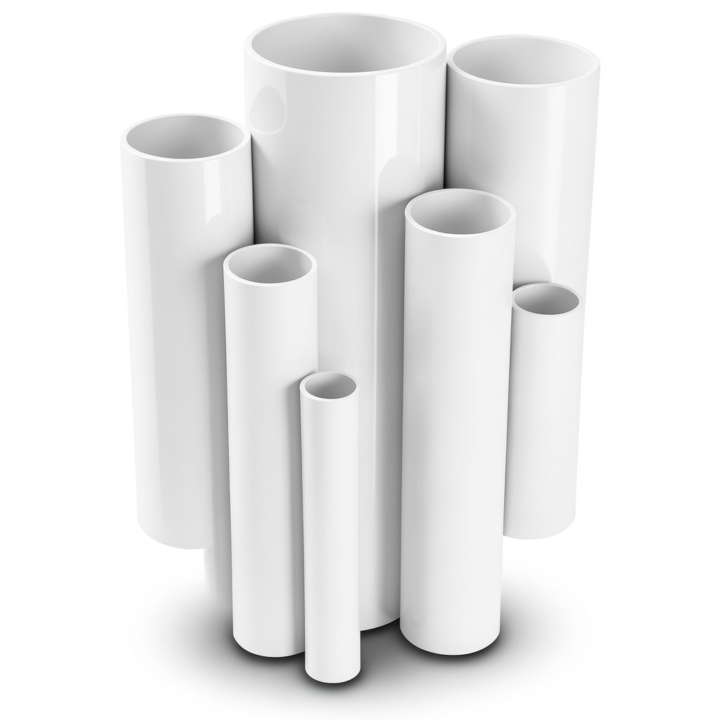 مواسير UPVC جدول 40 مقاس 4 إنش سمك 6 مم لون أبيض