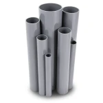 مواسير UPVC جدول 40 مقاس 6 إنش سمك 7.1 مم لون رمادي