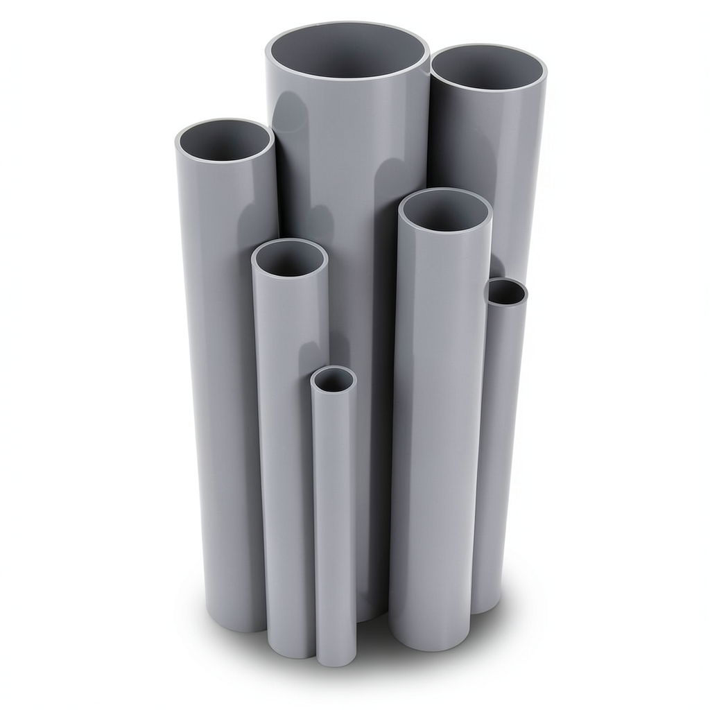 UPVC Pipes Schedule 40 Size 6 Inch Thickness 7.1 mm Gray
