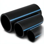 مواسير HDPE الوطني لشبكات المياه ضغط 25 بار قطر خارجي 110 مم سمك 10 مم لون اسود