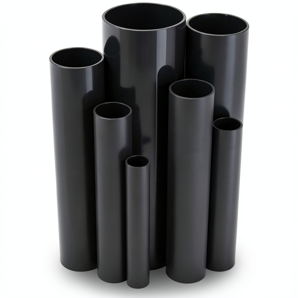 مواسير UPVC جدول 40 مقاس 6 إنش سمك 7.1 مم لون اسود