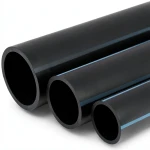 أنابيب HDPE الوطني لشبكات المياه ضغط 16 بار قطر خارجي 90 مم سمك 6.7 مم أسود