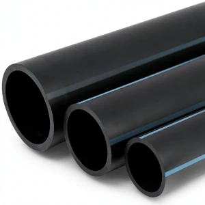 أنابيب HDPE الوطني لشبكات المياه ضغط 16 بار قطر خارجي 90 مم سمك 6.7 مم أسود