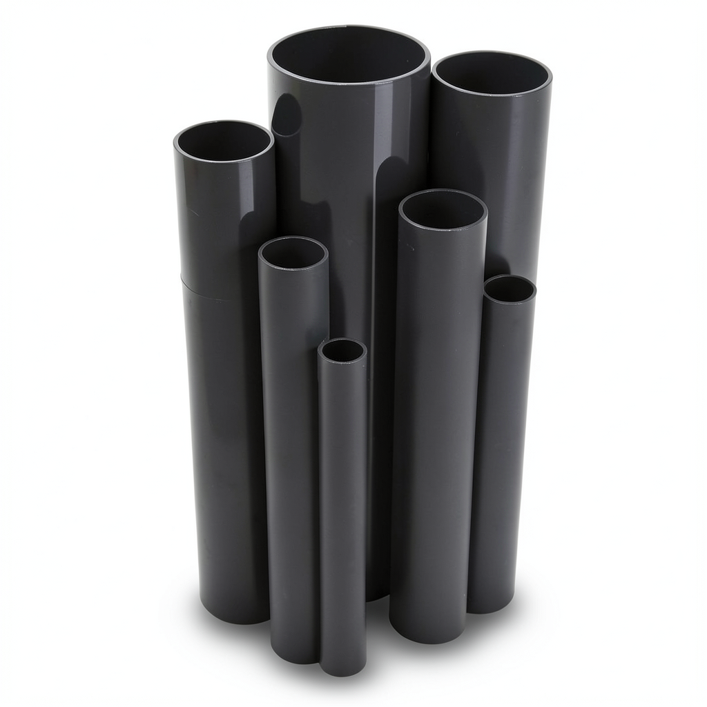 مواسير UPVC جدول 80 مقاس 3 إنش سمك 7.6 مم لون أسود