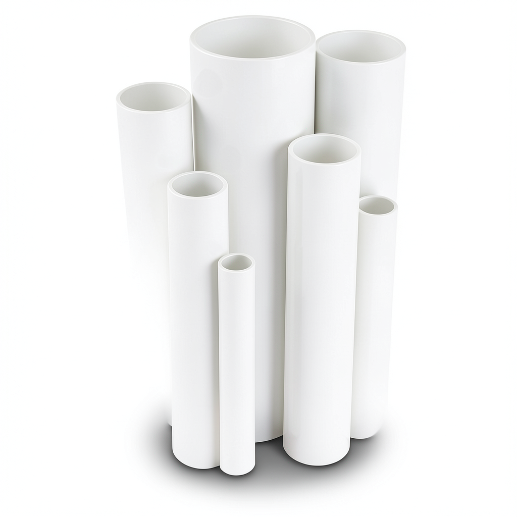 مواسير UPVC جدول 80 مقاس 4 إنش سمك 8.6 مم لون أبيض