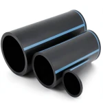 مواسير HDPE الوطني لشبكات المياه ضغط 25 بار قطر خارجي 110 مم سمك 10 مم لون اسود