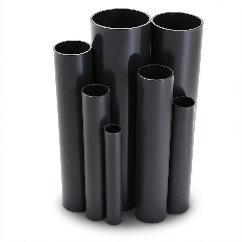 مواسير UPVC جدول 80 مقاس 4 إنش سمك 8.6 مم لون أسود