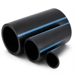 أنابيب HDPE الوطني لشبكات المياه ضغط 16 بار قطر خارجي 90 مم سمك 6.7 مم أسود