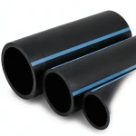 مواسير HDPE الوطني لشبكات المياه ضغط 20 بار قطر خارجي 180 مم سمك 13.3 مم لون اسود
